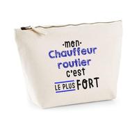 Otshirt Trousse Mon Chauffeur Routier Cest Le Plus Fort - Idée Rangement Cadeau Cadeau Anniversaire Fête Original Famille Travail Départ Collègue Retraite Noël. - Taille Unique
