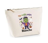 Otshirt Trousse Mon Monstre Préféré C'est Mon Blanche - Pouch Case - Idée Trousse Rangement Cadeau Anniversaire Fête Original Famille Travail Départ Collègue Retraite Noël.