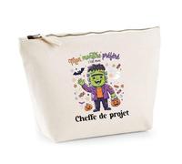 Otshirt Trousse Mon Monstre Prefere Cest Mon Cheffe de Projet - Idée Rangement Cadeau Cadeau Anniversaire Fête Original Famille Travail Départ Collègue Retraite Noël. - Taille Unique