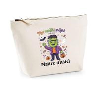 Otshirt Trousse Mon Monstre Préféré C'est Mon Maitre dhotel - Pouch Case - Idée Trousse Rangement Cadeau Anniversaire Fête Original Famille Travail Départ Collègue Retraite Noël.