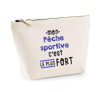 Otshirt Trousse Mon Peche Sportive C'est Le Plus Fort - Pouch Case - Idée Trousse Rangement Cadeau Anniversaire Fête Original Famille Travail Départ Collègue Retraite Noël.