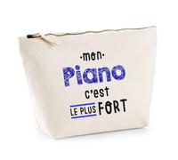 Otshirt Trousse Mon Piano C'est Le Plus Fort - Pouch Case - Idée Trousse Rangement Cadeau Anniversaire Fête Original Famille Travail Départ Collègue Retraite Noël.