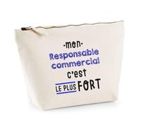Otshirt Trousse Mon Responsable Commercial Cest Le Plus Fort - Idée Rangement Cadeau Cadeau Anniversaire Fête Original Famille Travail Départ Collègue Retraite Noël. - Taille Unique
