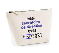 Otshirt Trousse Mon Secretaire de Direction C'est Le Plus Fort - Pouch Case - Idée Trousse Rangement Cadeau Anniversaire Fête Original Famille Travail Départ Collègue Retraite Noël.