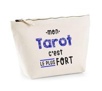 Otshirt Trousse Mon Tarot C'est Le Plus Fort - Pouch Case - Idée Trousse Rangement Cadeau Anniversaire Fête Original Famille Travail Départ Collègue Retraite Noël.