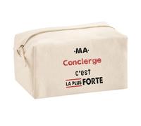 Otshirt Trousse Multifonction Ma Concierge C'est la Plus Forte - Multi-Purpose Case - Idée Trousse Multifonction Cadeau Anniversaire Fête Original Famille Travail Départ Collègue Retraite Noël.