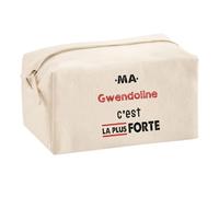 Otshirt Trousse Multifonction Ma Gwendoline C'est la Plus Forte - Multi-Purpose Case - Idée Trousse Multifonction Cadeau Anniversaire Fête Original Famille Travail Départ Collègue Retraite Noël.