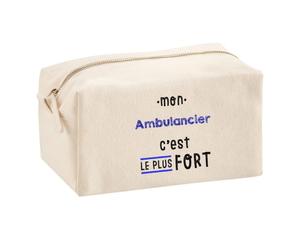 Otshirt Trousse Multifonction Mon Ambulancier C'est Le Plus Fort - Multi-Purpose Case - Idée Trousse Multifonction Cadeau Anniversaire Fête Original Famille Travail Départ Collègue Retraite Noël.