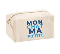 Otshirt Trousse Multifonction Mon Chat ma Fierte - Bleu&Turquoise | Idée Trousse Multifonction Cadeau Anniversaire Fête Original Famille Travail Départ Collègue Retraite Noël