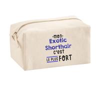 Otshirt Trousse Multifonction Mon Exotic Shorthair C'est Le Plus Fort - Multi-Purpose Case - Idée Trousse Multifonction Cadeau Anniversaire Fête Original Famille Travail Départ Collègue Retraite Noël.