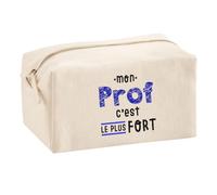 Otshirt Trousse Multifonction Mon Prof C'est Le Plus Fort - Multi-Purpose Case - Idée Trousse Multifonction Cadeau Anniversaire Fête Original Famille Travail Départ Collègue Retraite Noël.