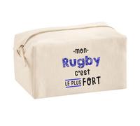 Otshirt Trousse Multifonction Mon Rugby C'est Le Plus Fort - Multi-Purpose Case - Idée Trousse Multifonction Cadeau Anniversaire Fête Original Famille Travail Départ Collègue Retraite Noël.