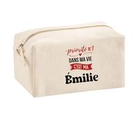 Otshirt Trousse Multifonction Priorite N1 dans ma Vie C'est ma Emilie - Multi-Purpose Case - Idée Trousse Multifonction Cadeau Anniversaire Fête Original Famille Travail Départ Collègue Retraite Noël.
