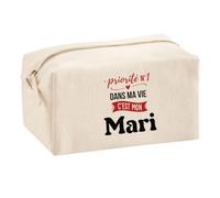 Otshirt Trousse Multifonction Priorite N1 dans ma Vie C'est Mon Mari - Multi-Purpose Case - Idée Trousse Multifonction Cadeau Anniversaire Fête Original Famille Travail Départ Collègue Retraite Noël.