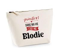 Otshirt Trousse Priorite N1 dans ma Vie C'est ma Elodie - Pouch Case - Idée Trousse Rangement Cadeau Anniversaire Fête Original Famille Travail Départ Collègue Retraite Noël.
