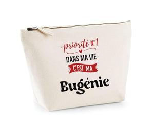 Otshirt Trousse Priorite N1 dans ma Vie C'est ma Eugenie - Pouch Case - Idée Trousse Rangement Cadeau Anniversaire Fête Original Famille Travail Départ Collègue Retraite Noël.