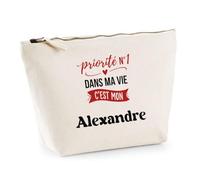 Otshirt Trousse Priorite N1 dans ma Vie C'est Mon Alexandre - Pouch Case - Idée Trousse Rangement Cadeau Anniversaire Fête Original Famille Travail Départ Collègue Retraite Noël.