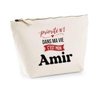 Otshirt Trousse Priorite N1 dans ma Vie C'est Mon Amir - Pouch Case - Idée Trousse Rangement Cadeau Anniversaire Fête Original Famille Travail Départ Collègue Retraite Noël.