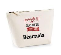 Otshirt Trousse Priorite N1 dans ma Vie C'est Mon Bearnais - Pouch Case - Idée Trousse Rangement Cadeau Anniversaire Fête Original Famille Travail Départ Collègue Retraite Noël.