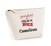 Otshirt Trousse Priorite N1 dans ma Vie Cest Mon Cameleon - Idée Rangement Cadeau Cadeau Anniversaire Fête Original Famille Travail Départ Collègue Retraite Noël. - Taille Unique