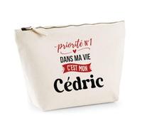 Otshirt Trousse Priorite N1 dans ma Vie Cest Mon Cedric - Idée Rangement Cadeau Cadeau Anniversaire Fête Original Famille Travail Départ Collègue Retraite Noël. - Taille Unique