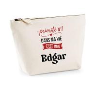 Otshirt Trousse Priorite N1 dans ma Vie Cest Mon Edgar - Idée Rangement Cadeau Cadeau Anniversaire Fête Original Famille Travail Départ Collègue Retraite Noël. - Taille Unique