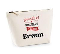 Otshirt Trousse Priorite N1 dans ma Vie C'est Mon Erwan - Pouch Case - Idée Trousse Rangement Cadeau Anniversaire Fête Original Famille Travail Départ Collègue Retraite Noël.