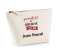 Otshirt Trousse Priorite N1 dans ma Vie C'est Mon Jean-Pascal - Pouch Case - Idée Trousse Rangement Cadeau Anniversaire Fête Original Famille Travail Départ Collègue Retraite Noël.