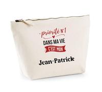 Otshirt Trousse Priorite N1 dans ma Vie Cest Mon Jean-Patrick - Idée Rangement Cadeau Cadeau Anniversaire Fête Original Famille Travail Départ Collègue Retraite Noël. - Taille Unique