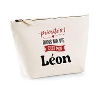 Otshirt Trousse Priorite N1 dans ma Vie C'est Mon Leon - Pouch Case - Idée Trousse Rangement Cadeau Anniversaire Fête Original Famille Travail Départ Collègue Retraite Noël.