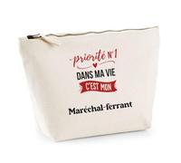 Otshirt Trousse Priorite N1 dans ma Vie C'est Mon Marechal-ferrant - Pouch Case - Idée Trousse Rangement Cadeau Anniversaire Fête Original Famille Travail Départ Collègue Retraite Noël.