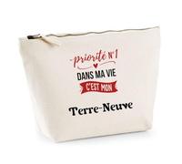 Otshirt Trousse Priorite N1 dans ma Vie C'est Mon Terre-Neuve - Pouch Case - Idée Trousse Rangement Cadeau Anniversaire Fête Original Famille Travail Départ Collègue Retraite Noël.