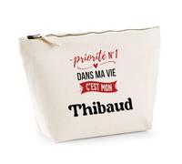 Otshirt Trousse Priorite N1 dans ma Vie C'est Mon Thibaud - Pouch Case - Idée Trousse Rangement Cadeau Anniversaire Fête Original Famille Travail Départ Collègue Retraite Noël.