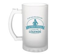 Otshirt Verre à Bière Actrice cinema Une Legende copie- Chope - Idée Verre à Bière Personnalisable Cadeau Anniversaire Camping Fête Original Famille Travail Départ Collègue Retraite Noël