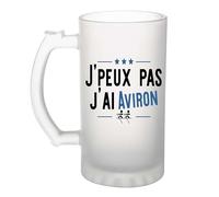 Otshirt Verre à Bière Aviron 4 Noir | Beer Glass | Idée Chope de Bière Cadeau Anniversaire Fête Original Famille Travail Départ Collègue Retraite Noël.
