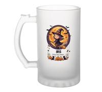 Otshirt Verre à Bière Iris - Joyeux Halloween 2 - Beer Glass - Idée Chope de Bière Cadeau Anniversaire Fête Original Famille Travail Départ Collègue Retraite Noël.