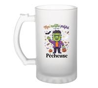 Otshirt Verre à Bière Mon Monstre Préféré C'est Mon Pecheuse - Beer Glass - Idée Chope de Bière Cadeau Anniversaire Fête Original Famille Travail Départ Collègue Retraite Noël.