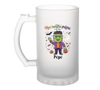 Otshirt Verre à Bière Mon Monstre Préféré C'est Mon Pépé - Beer Glass - Idée Chope de Bière Cadeau Anniversaire Fête Original Famille Travail Départ Collègue Retraite Noël.