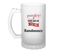Otshirt Verre à Bière Priorite N1 dans ma vie C'est mon Randonnee - Beer Glass - Idée Chope de Bière Cadeau Anniversaire Fête Original Famille Travail Départ Collègue Retraite Noël.