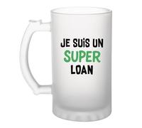Otshirt Verre à Bière Un Super Loan 2- Chope - Idée Verre à Bière Personnalisable Cadeau Anniversaire Camping Fête Original Famille Travail Départ Collègue Retraite Noël