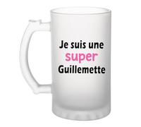 Otshirt Verre à Bière Une Super Guillemette 2- Chope - Idée Verre à Bière Personnalisable Cadeau Anniversaire Camping Fête Original Famille Travail Départ Collègue Retraite Noël