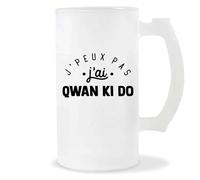 Otshirt Verre à Biere Verre à Bière J'peux Pas j'ai Qwan Ki Do | Chope de Bière Pinte | Idée Cadeau Arts Martiaux Vietnamien Sport Humour Original Anniversaire