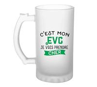 Otshirt Vière à Bière C’est mon EVG et je vais prendre cher | Beer Glass | Idée Chope de Bière Cadeau Anniversaire Fête Original Famille Travail Départ Collègue Retraite Noël.