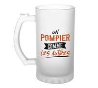 Otshirt Vière à Bière Un pompier pas comme les autres | Beer Glass | Idée Chope de Bière Cadeau Anniversaire Fête Original Famille Travail Départ Collègue Retraite Noël.