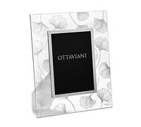 Ottaviani Cadre photo de la collection Soffio en cristal et feuille argentée, technologie Silver Foil 13 x 18 cm