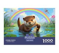 Otter 1000 Pieces Faune Sauvage Puzzle pour Adulte Détente & Relaxation De l'art De La DécoRation Moderne Adultes Et Enfants Dès 14 Ans 70x50cm/1000pcs