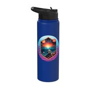 Otter astronaute planètes spatiales exploration d'aventure Stainless Steel Insulated Water Bottle