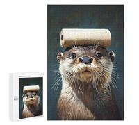Otter Balancing Toilet Paper Roll Puzzle 1000 Pièces Educa Jouet en Bois Cadeau Unique Décoration Intérieure Jeu Éducatif Challenge Toy Adultes Et Enfants À Partir De 14 Ans 1000 PCS