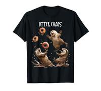 Otter Chaos, Bagel Amusant, Combat, loutres de mer, Jeu de Mots T-Shirt
