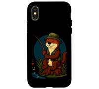 Otter Fisherman Graphic Funny Nature Humour Coque pour iPhone X/XS